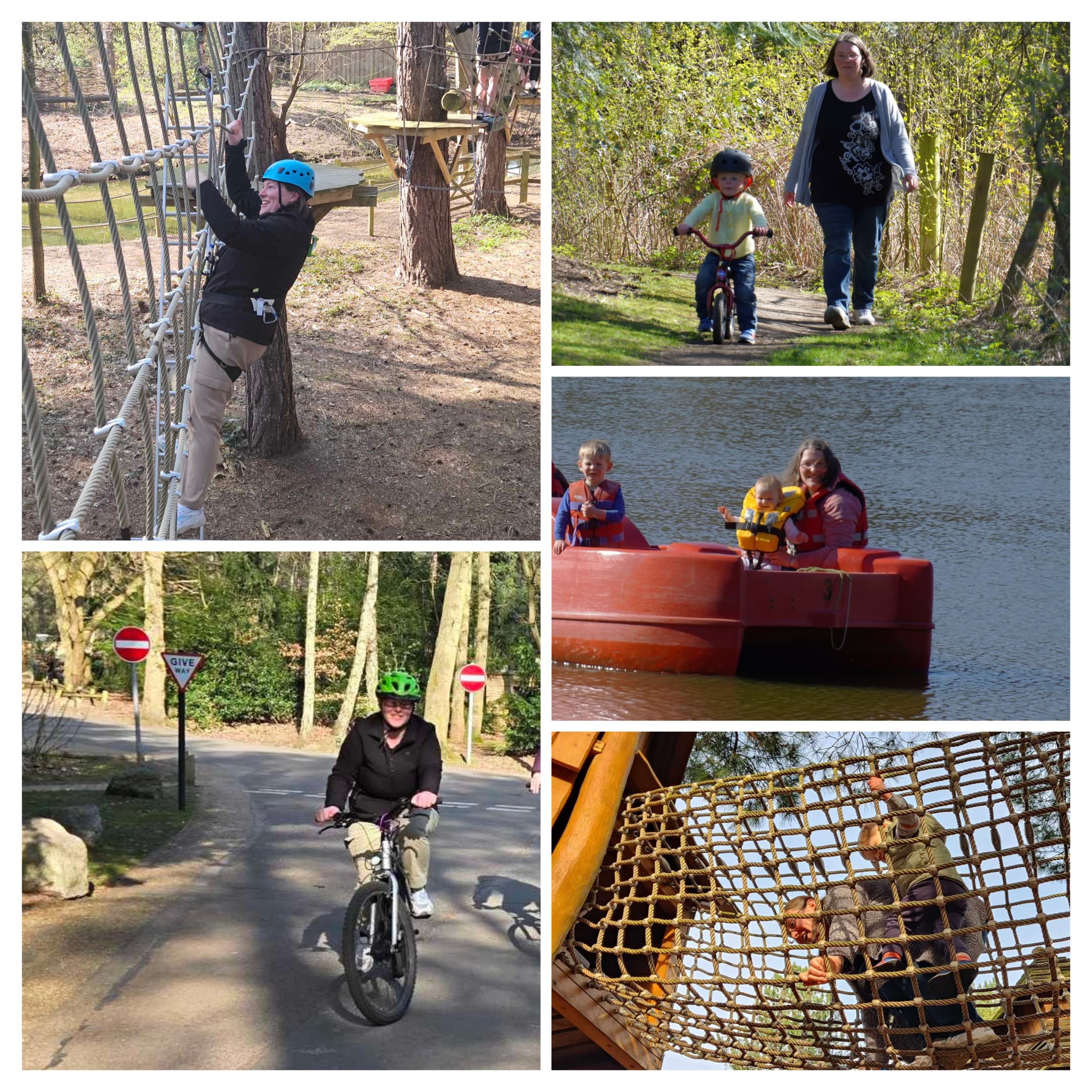 Livewell client Heather being active with her family
